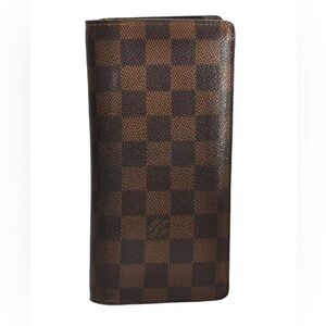 Authentic Louis Vuitton Damier Portefeuille Brazza Long Wallet
